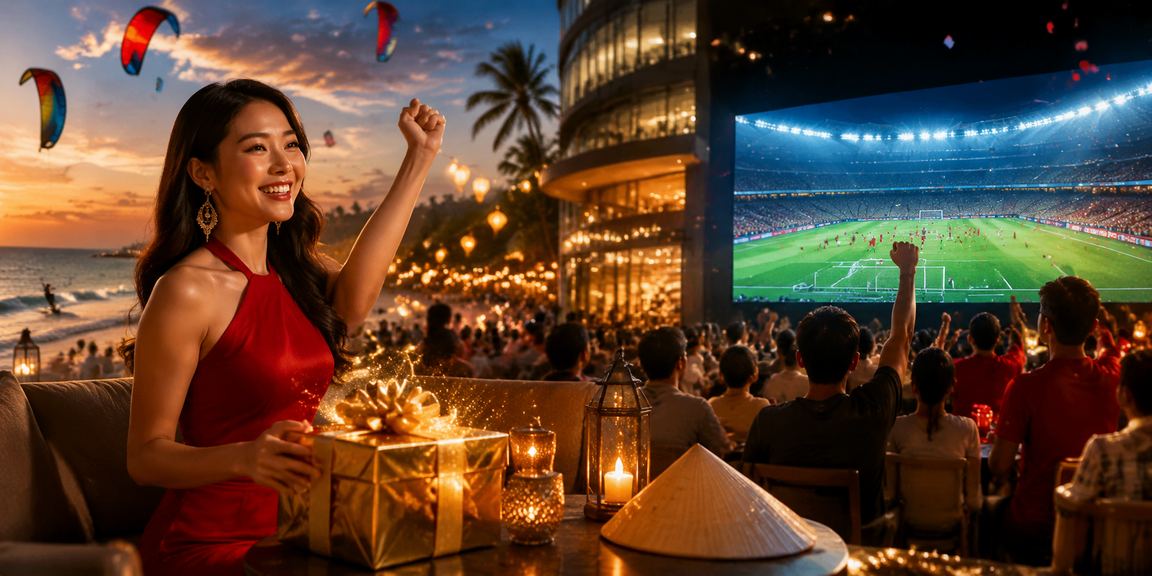 Không khí lễ hội cá cược và giải thưởng tại Mũi Né, người chơi tham gia sự kiện casino ngoài trời